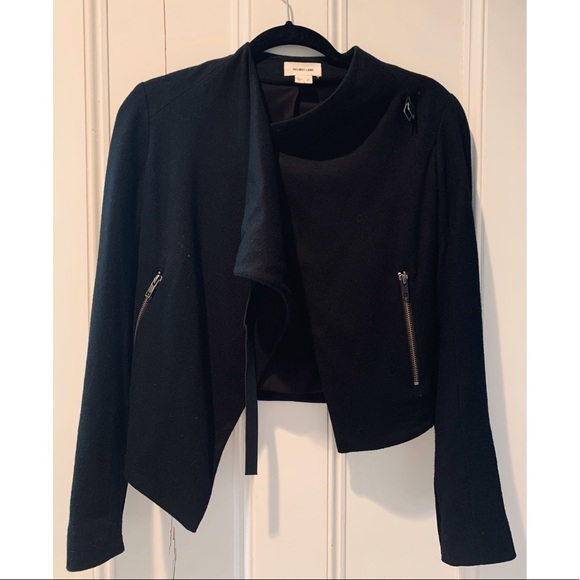 Helmet Lang Black Cropped Sonar Jacket Sz P - Picture 7 of 8